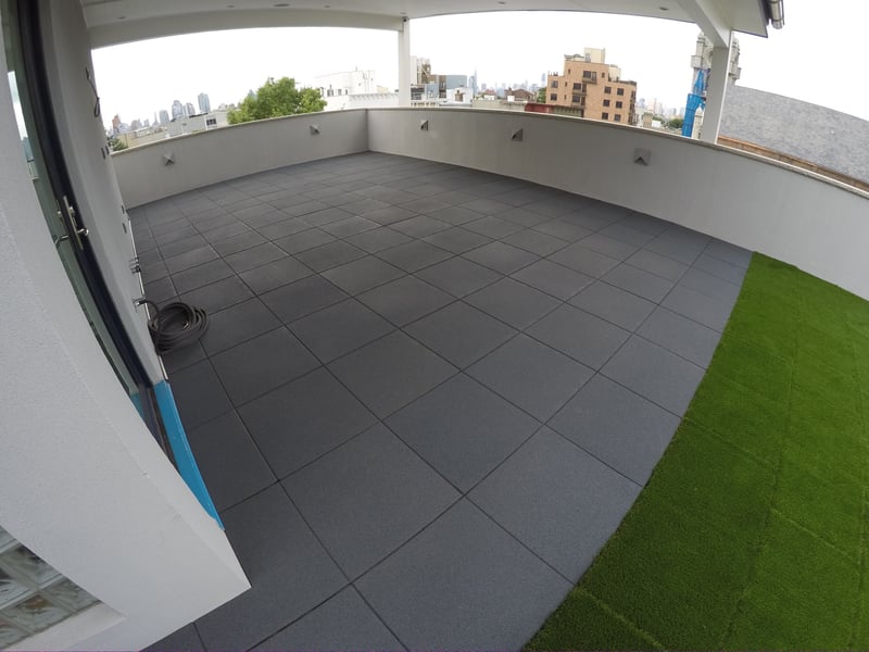 Rooftop Using Rubber Pavers with Our Turf-Top Tiles preview 6